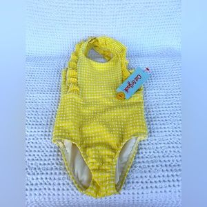 Baby swimsuit | toddler swimsuit | yellow cat and Jack swimsuit | new with tag